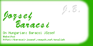 jozsef baracsi business card