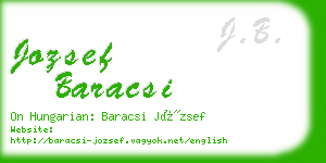 jozsef baracsi business card